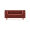 Rubik Essential 2 Seater Fabric Sofa In Dark Coral