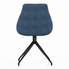Caribu 6 To 8 Extendable Dining Table With 8 Doris Swivel Accent Chairs (Chair Colour- Blue, Finish- Black High Gloss)