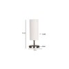 White Jute table lamp with Steel Base -49