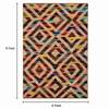 Imperial Knots Multicolor Geometric Hand Woven Dhurrie 4x6 Feet