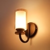 Eliante Modern Wall Lights Mild Steel, Wood, Glass & Glass Material Brown, Gold & Golden Finish