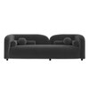 Homro Velvet 3 Seater Sofa in Dark Grey Colour
