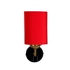 Devansh Metal Electric Wall Light in Black Colour with Red Shade Count of 1 Light