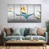 The Castle Decor Abstract Wall Painting Wooden Framed 27x48 Inch for Living Room (Style 7)