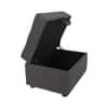 Doe Buck Tufted Storage Ottoman Bench in Grey Colour Fabric