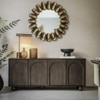 Isis Solid Mango Wood Sideboard with 4 Door in Dark Finish