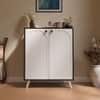 Nextstep Modern Metal Floor Cabinet Black And White
