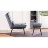 Elroy Accent Chair With Ottoman Grey