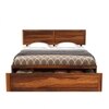 Hearti Solid Wood Queen  Size Bed Without Storage (Teak Finish)