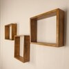 Arthur Iii Rectangular Shaped Set Of 3 Wooden Wall Shelves