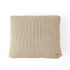 Moss Knit Foil Print Cushion Cover  Pale Whisper Silver 16X16 Inches