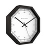 Octagon Wooden Wall Clock with Worded Hour Dial