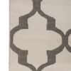 Jaipur Rugs Quatrefoil Trellis Wool 5x8 Feet Antique White And Liquorice Dhurrie Carpet