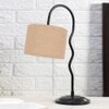 Beige Jute Zig Zag Curvy table lamp with Iron Base (SP30)