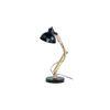 Modern Nordic Wood and Metal Study Lamp With Black Base