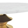 Mira Banswara Marble And Metal Coffee Table In Glossy Gold Finish