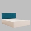 Mudra Engineered Wood Queen  Size Bed With Hydraulic Storage (Melamine Finish, White Colour)