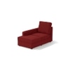 Apollo Compact Sofa (Colour : Salsa Red, Cushion : Hard, Back Type : Regular, Seating Capacity : Left Aligned 3 Seater + Left Aligned Chaise + Ottoman)