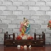 D'Dass Copper Mdf and Sheesham Wooden Temple For Pooja