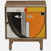 Travis Mango Wood Hand Painted Multicolour 1 Door Small Cabinet In Natural Finish