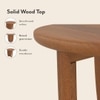 Kaya Solid Wood Side Table in Amber Walnut Finish