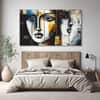 The Castle Decor Woman Abstract Wall Painting Wooden Framed Digital Painting 27x48 Inch (Style 1)