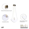 Trio White Curved Wood Pendant Light