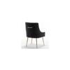 Asul Solid Wood Accent Chair in Black Colour