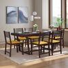 Caprica 6 Seater Dining Table In Mango Walnut Finish
