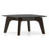 Galaxy Square Stone Coffee Table In American Walnut Finish