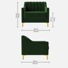 Fame Velvet 1 Seater Sofa in Green Colour