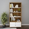 Lasker Bookcase Exotic Teak And Frosty White