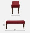 Idika Sheesham Wood Upholstered Bench In Walnut Finish