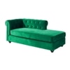 Ease Velvet Chaise Launger in Green Colour