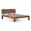 Boston Solid Wood King Size Non Storage Bed in Teak Finish