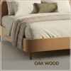 Solara Wave Luxe King Size Bed in velvet With Oak wood Frame & Hydraulic Storage