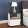 Riley Engineered Wood Bedside Table in Dual Tone Finish
