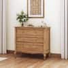 Taahira Solid Wood Chest Of Drawers in Natural Teak Finish