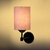Devansh Metal Electric Wall Light in Black Colour with Grey Shade Count of 1 Light