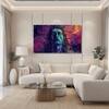 The Castle Decor Lord Shiva Wall Painting Design 5 Wooden Framed 27x48 Inch (Style 1)