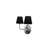 Arden Dual Off White Cotton Wall Mounted Lamp with Steel Base