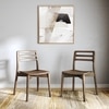 Dane Solid Wood Dining Chair Set of 2 in Danish Walnut Finish