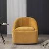 Chrishun Velvet Accent Chair in Yellow Colour