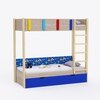 Pine Tree Single Size Bunk Bed In Oak and Blue Colour