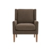 Leston Boucle Fabric Lounge Chair in Brown Colour