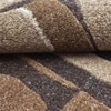 Abstract Handmade Natural Wool Wall Art Beige Brown Layered 7 x 5 Feet