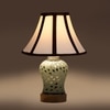 Devansh Multi Cotton Shade Lamp With Wood & Mosaic Glass Base For Decoration/Office/Home/Gifting/Study For Decoration/Office/Home/Gifting/Study
