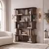 Imola Solid Wood Bookshelf In Danish Walnut Finish