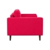 Bruch Boucle Fabric Arm Chair in Red Colour