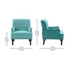 Velora Tufted Back Fabric Lounge Chair- Sea Green